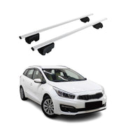 Dachträger Gepäckträger für Kia Cee'D JD 2012-2018 Grundträger ABE Silber 2x