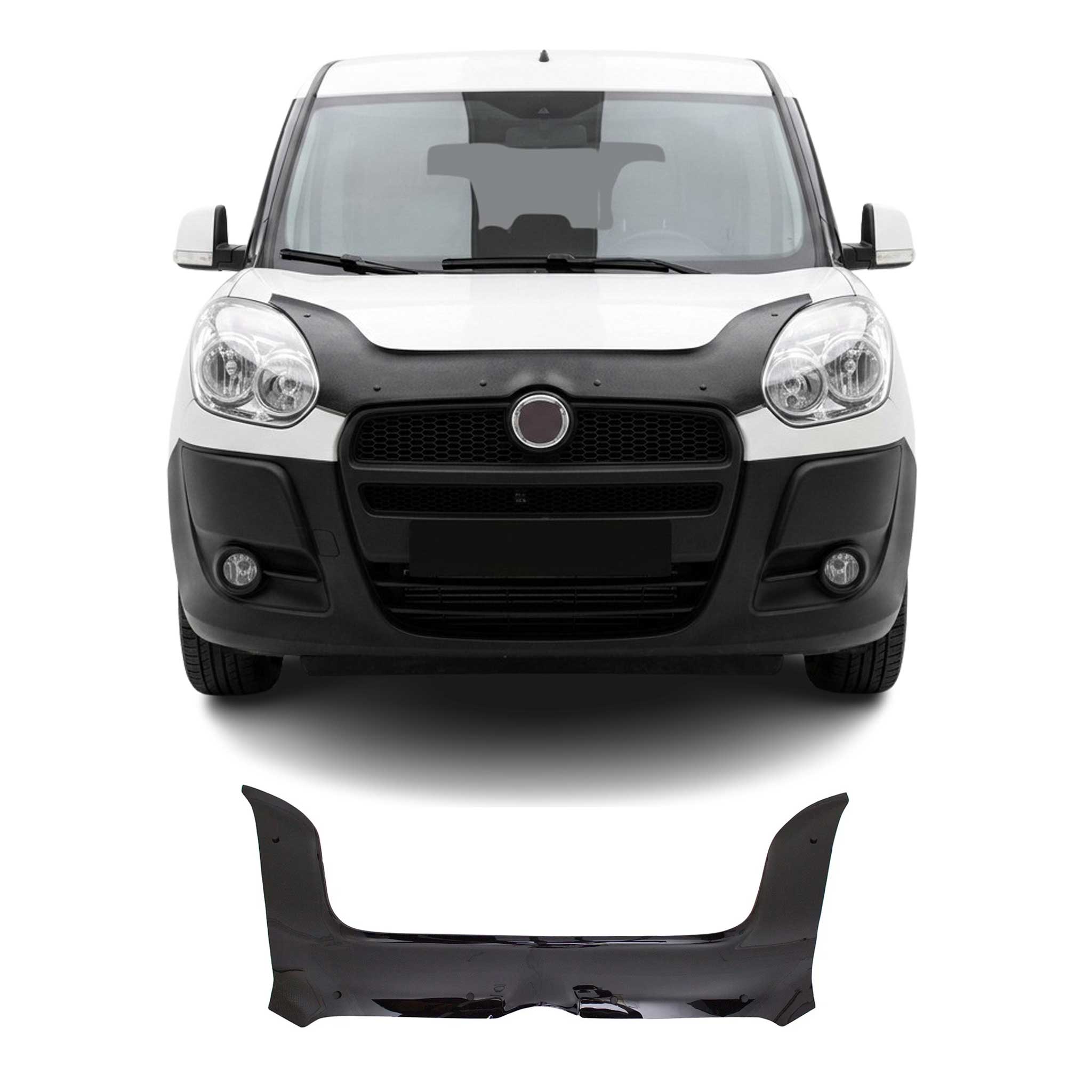 Motorhaube Deflektor Insekten Steinschlagschutz für Fiat Doblo II 2010-14 Pre-FL