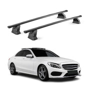Stahl Dachträger für Mercedes C Klasse W205 2015-2021 TÜV 75 kg 2tlg Schwarz