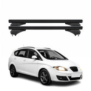 Menabo Dachträger Grundtäger für Seat Altea XL 2009-2015 FL Aluminium Schwarz 2x