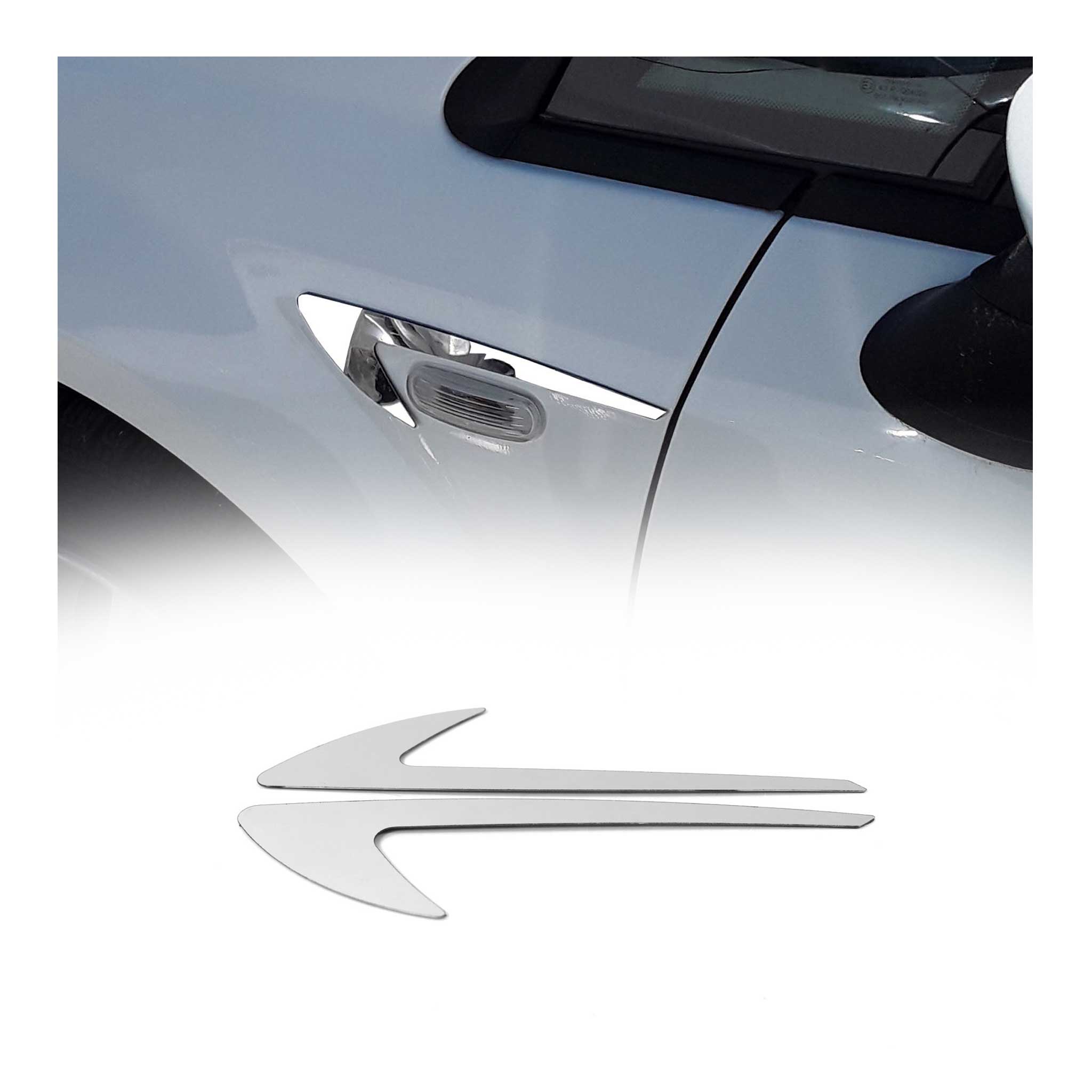 Seitendekor Autodecor für VW Multivan T5 2003-2015 Edelstahl Chromdecor 2tlg