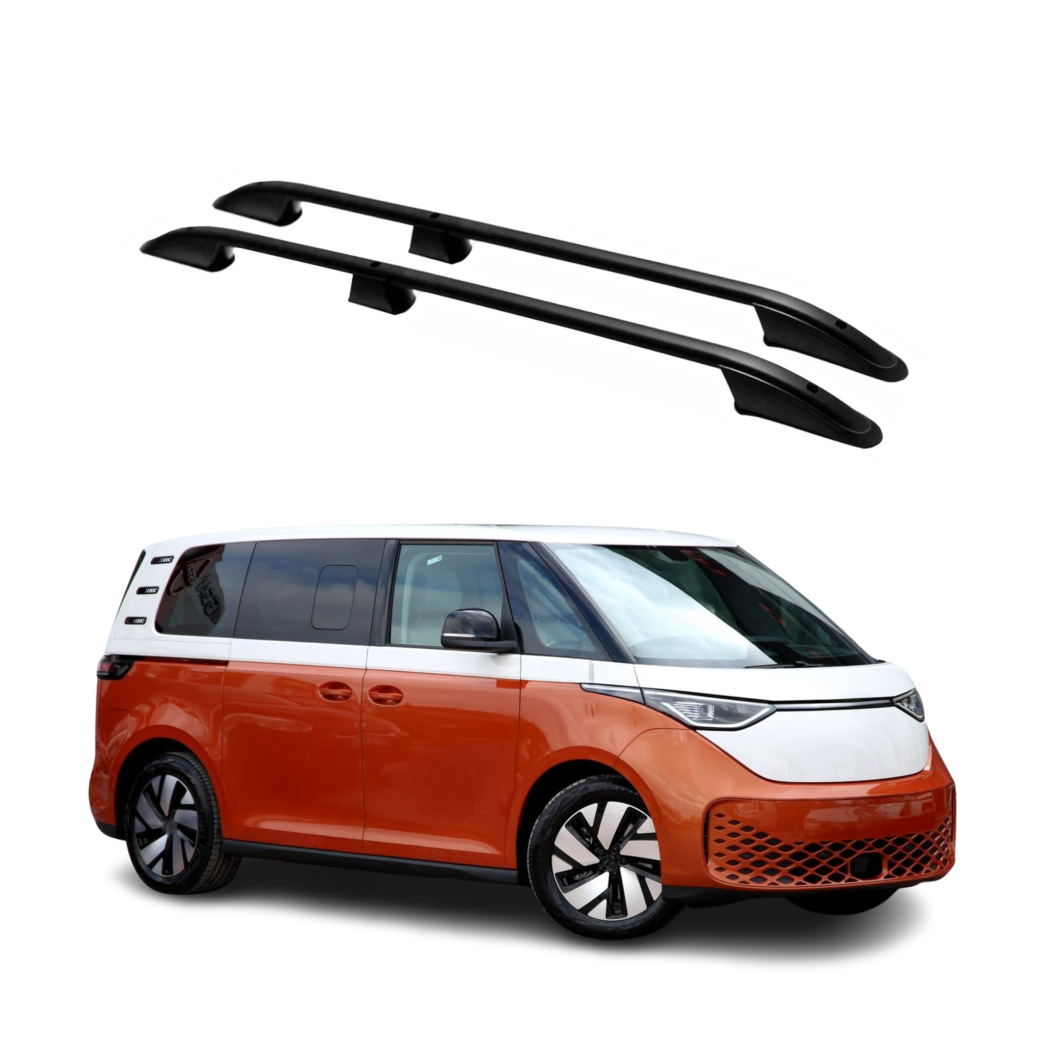 Dachreling Dachgepäckträger für VW ID.Buzz 2022-2026 Alu Schwarz 2 tlg
