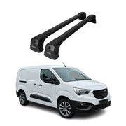 Dachträger Grundtäger für Opel Combo E 2019-2026 75kg Aluminium Schwarz 2 tlg