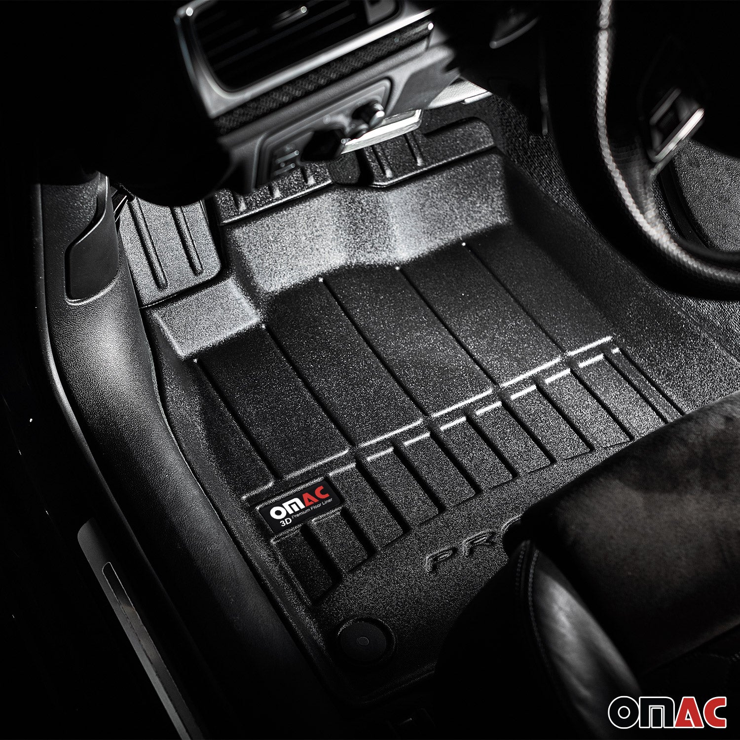 OMAC Gummi Fußmatten für DS 3 Crossback E-Tense 2018-2022 Premium TPE Schwarz 4x