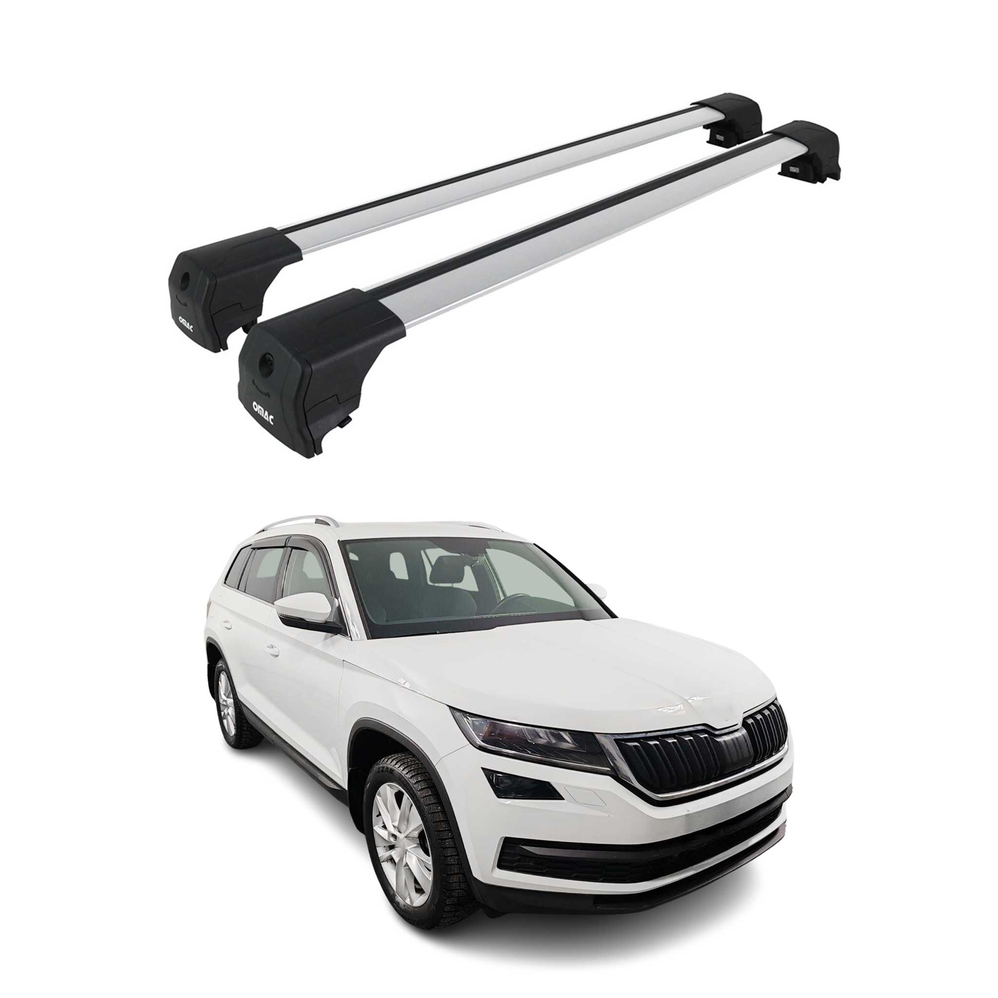 Dachträger Grundtäger für Volvo V90 2016-2025 75kg Aluminium Silber 2 tlg
