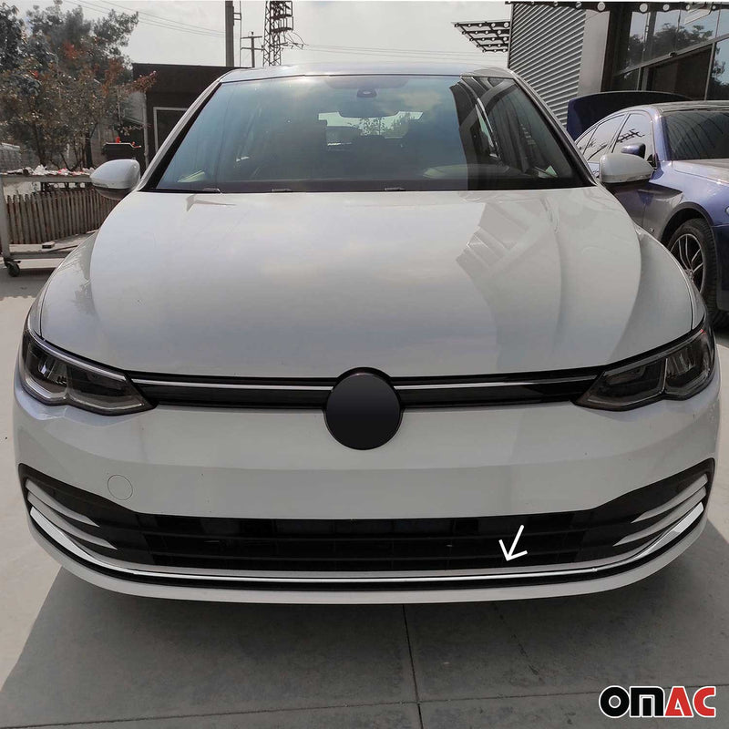 Kühlergrill Leisten Grillleisten für VW Golf 8 2019-2025 Edelstahl Silber 3tlg
