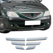 Kühlergrill Leisten Grillleisten für Dacia Logan 2004-2008 Edelstahl Chrom 6tlg
