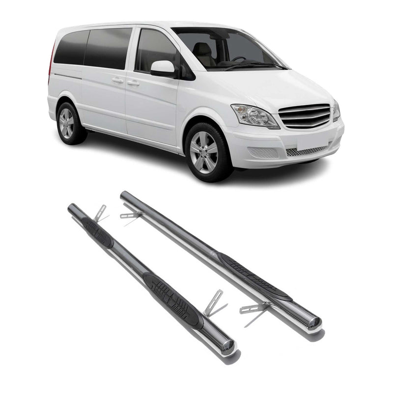 Stahl Trittbretter Schwellerrohre für Mercedes Vito Viano W639 2003-2014 Kurzer