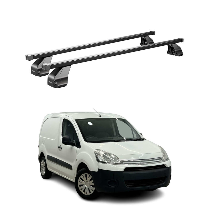 Menabo Dachträger Grundtäger für Citroen Berlingo 2008-2018 75kg Stahl Schwarz