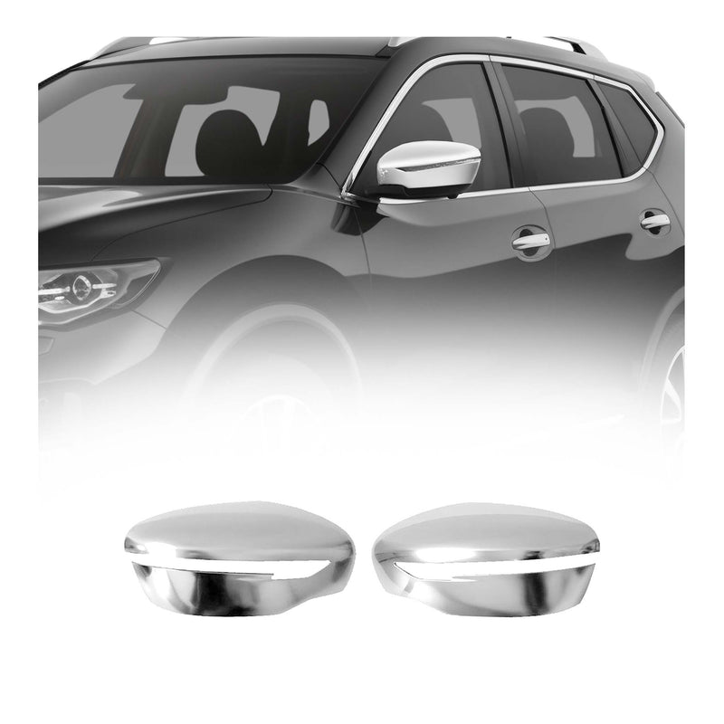Spiegelkappen Spiegelabdeckung für Nissan X-Trail 2014-2022 Chrom ABS Silber