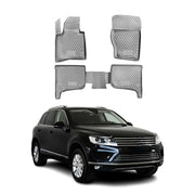 OMAC Gummimatten Fußmatten für VW Touareg 2010-2018 TPE Automatten Grau 4x