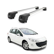 Dachträger Grundträger für Peugeot 308 I Kombi 2007-2013 Aluminium 75kg Grau 2x