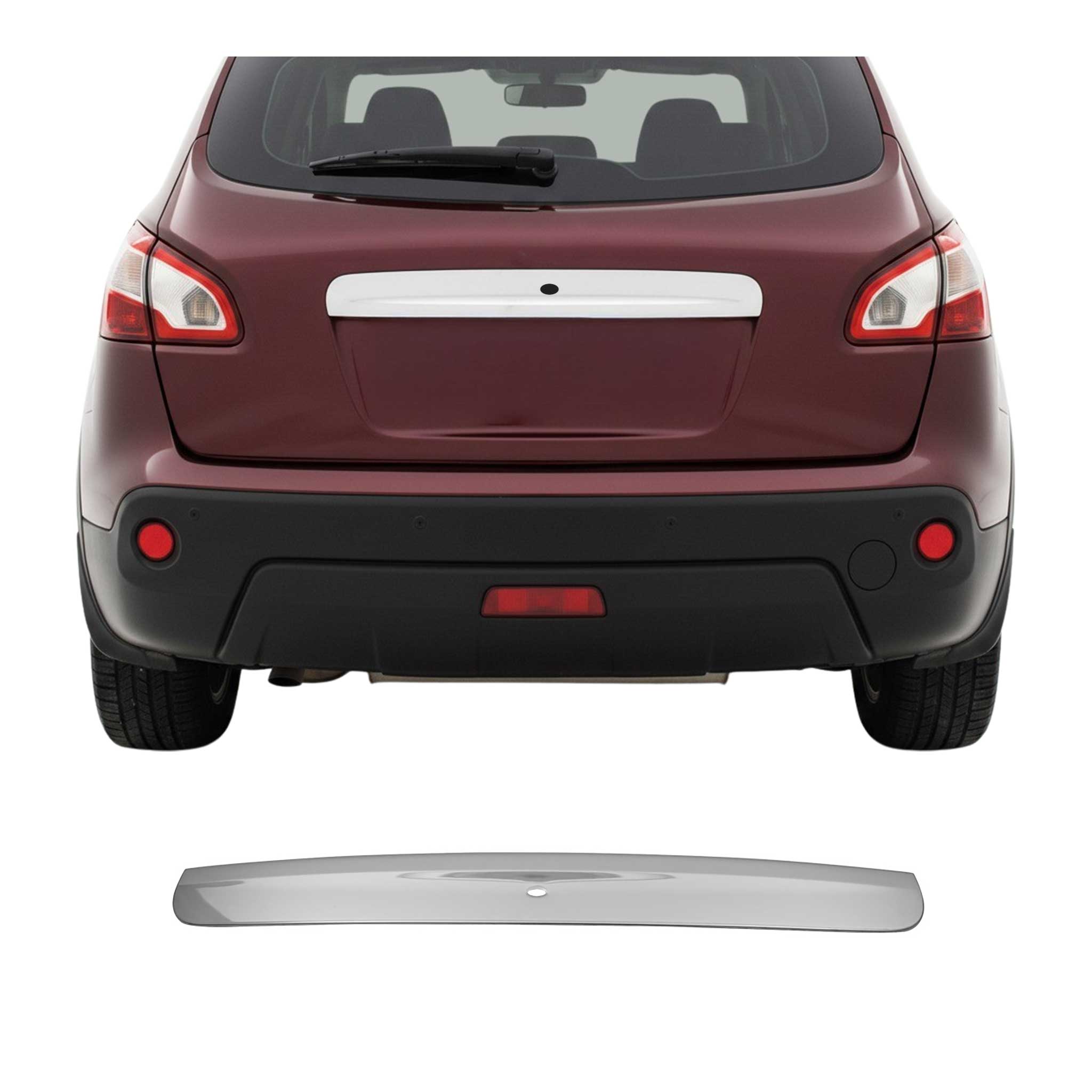 Kofferraumleiste Heckleiste für Nissan Qashqai +2 2008-2014 mit Sensor Chrom