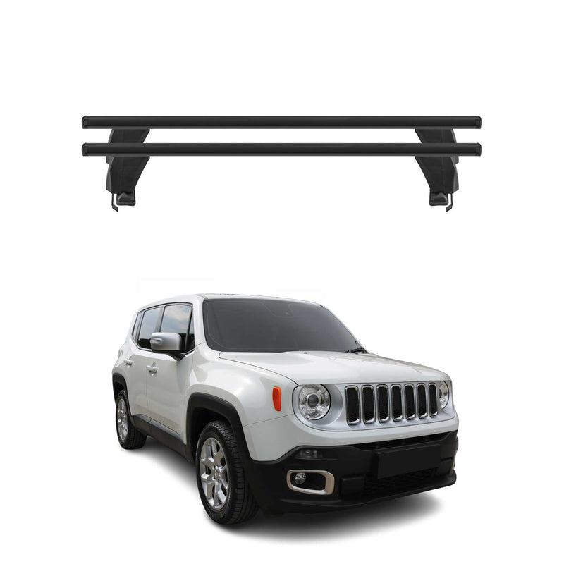 Menabo Dachträger Grundtäger für Jeep Renegade 2014-2018 Pre-FL 50kg Alu Schwarz