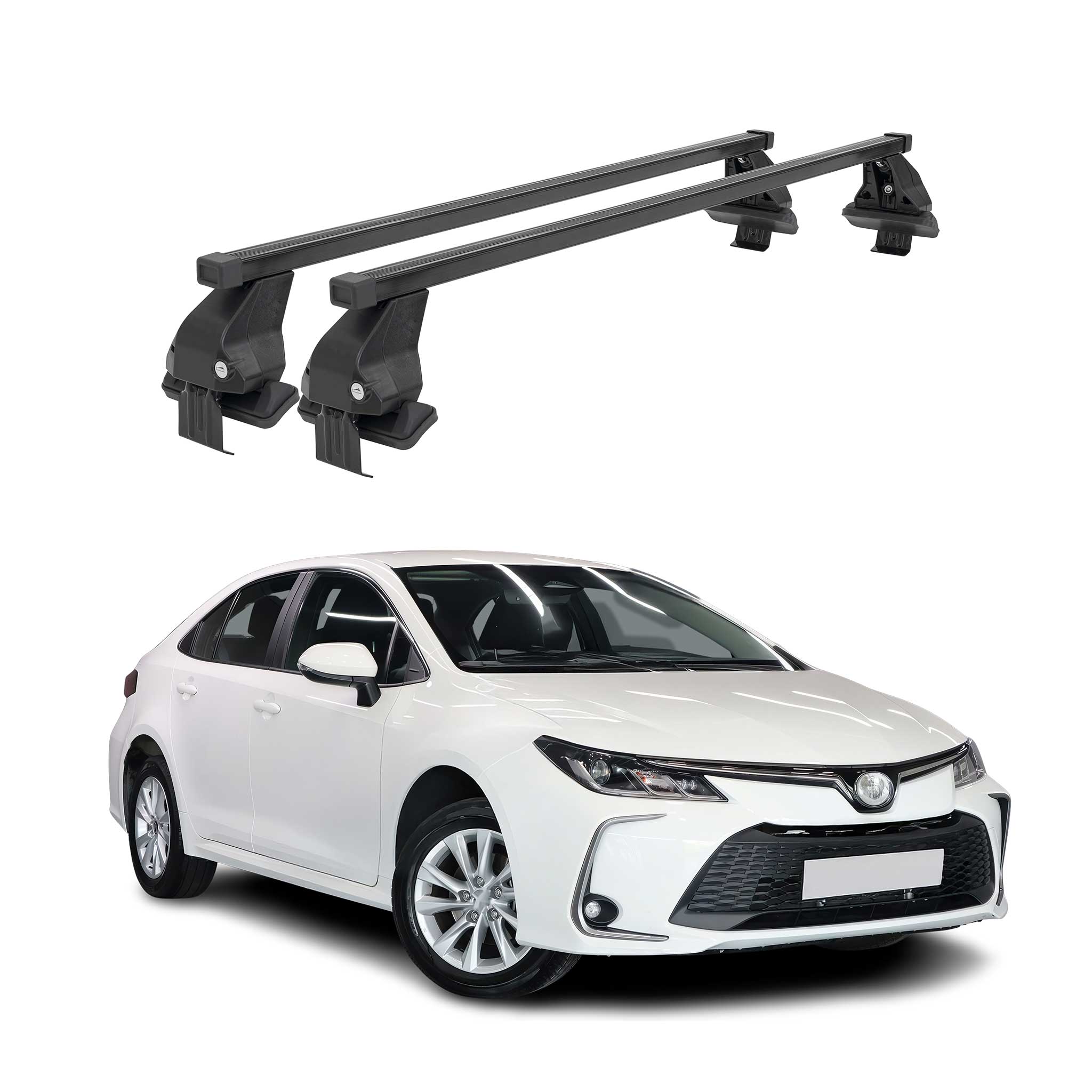 Menabo Dachträger Grundtäger für Toyota Corolla Limo 2019-2026 50kg Schwarz 2x