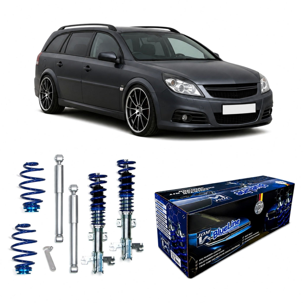 JOM BlueLine Gewindefahrwerk passend für Opel Vectra C Caravan Signum Baujahr 2005-2008