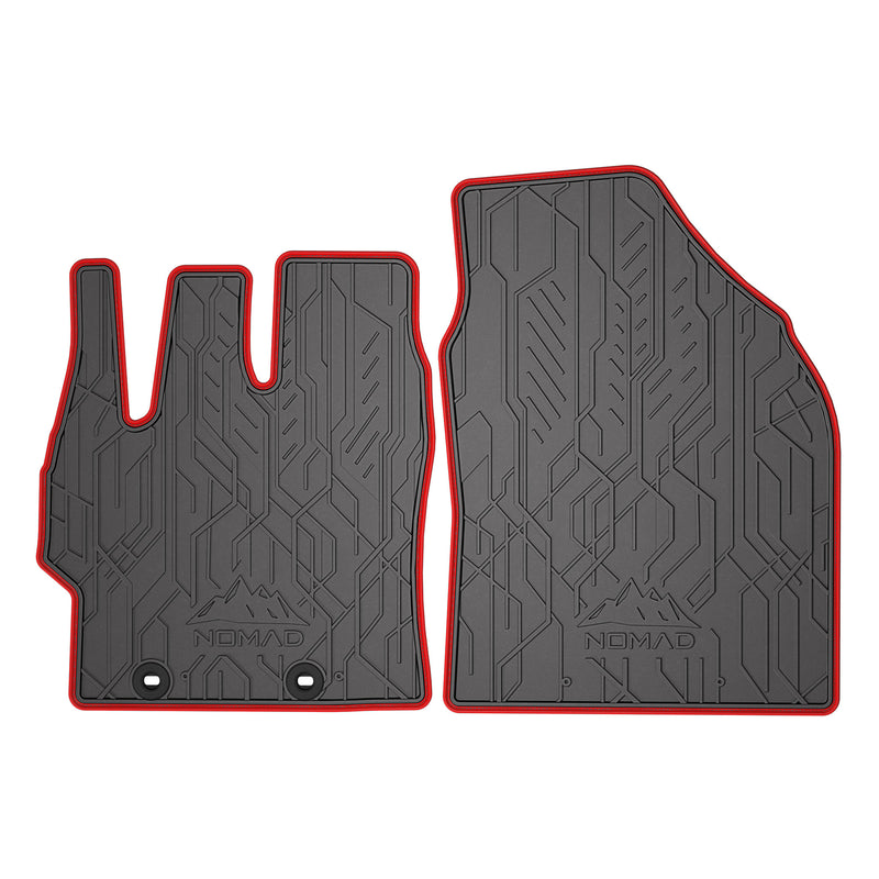 Fußmatten Gummimatten Antirutsch für Toyota Yaris Cross 2021-25 Schwarz Rot 2tlg