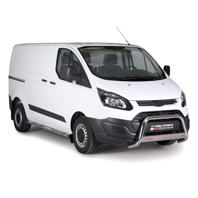 Frontschutzbügel für Ford Transit Custom Kurzer Radstand 2013-2017 Grau Ø 63 mm