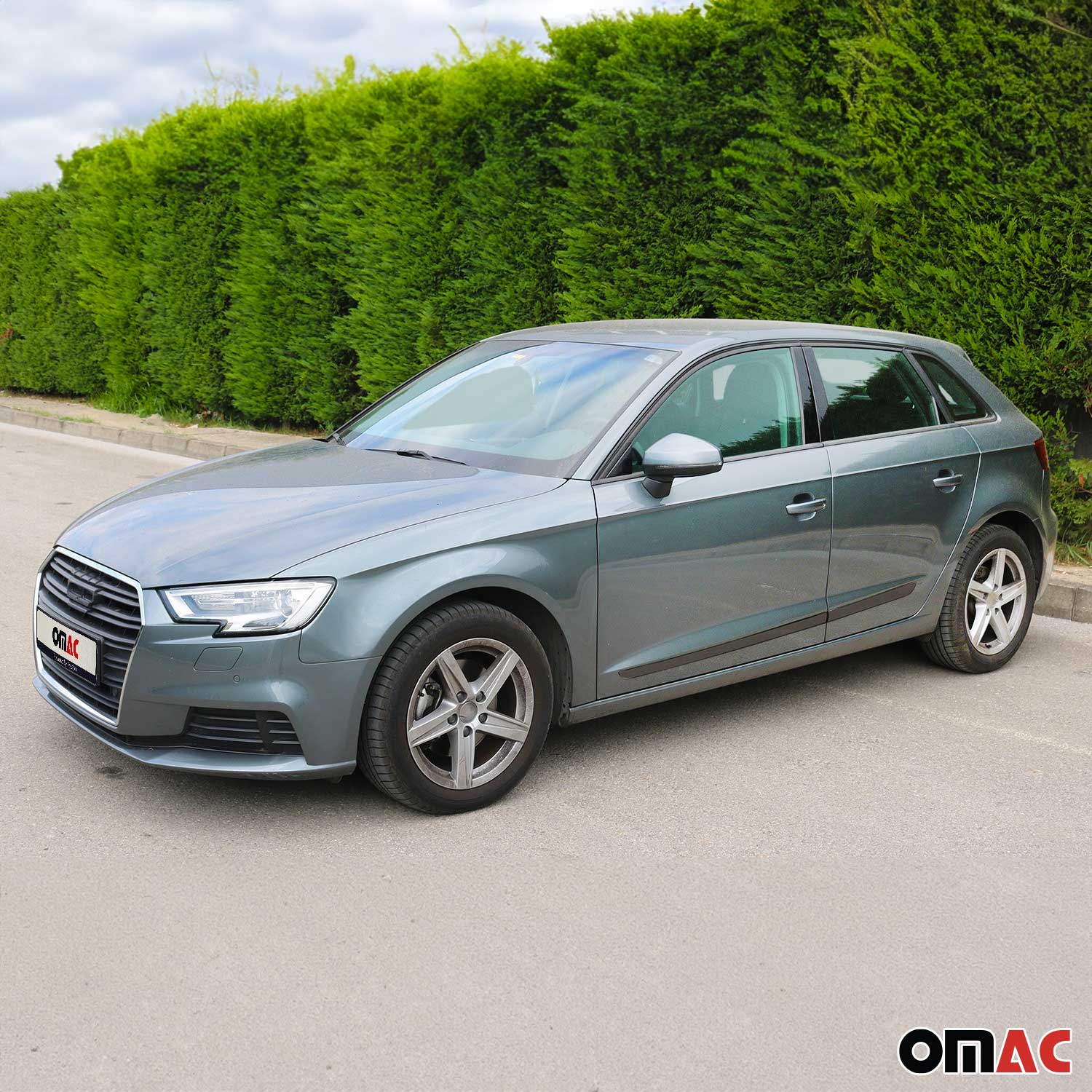 Türschutzleiste Seitentürleiste für Dacia Sandero 2012-2021 Chrom Dunkel 4x