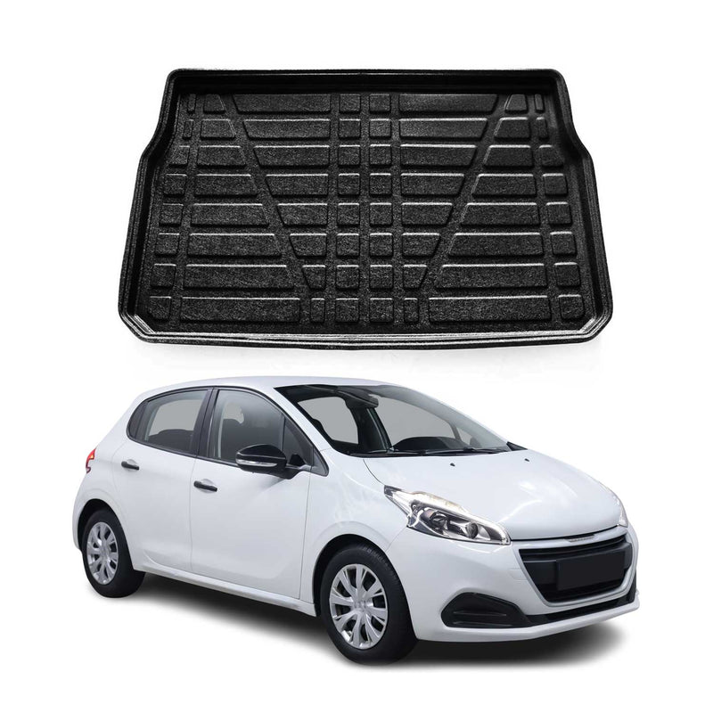 Kofferraumwanne Laderaumwanne für Peugeot 208 2012-2025 5tür Gummi TPE Schwarz