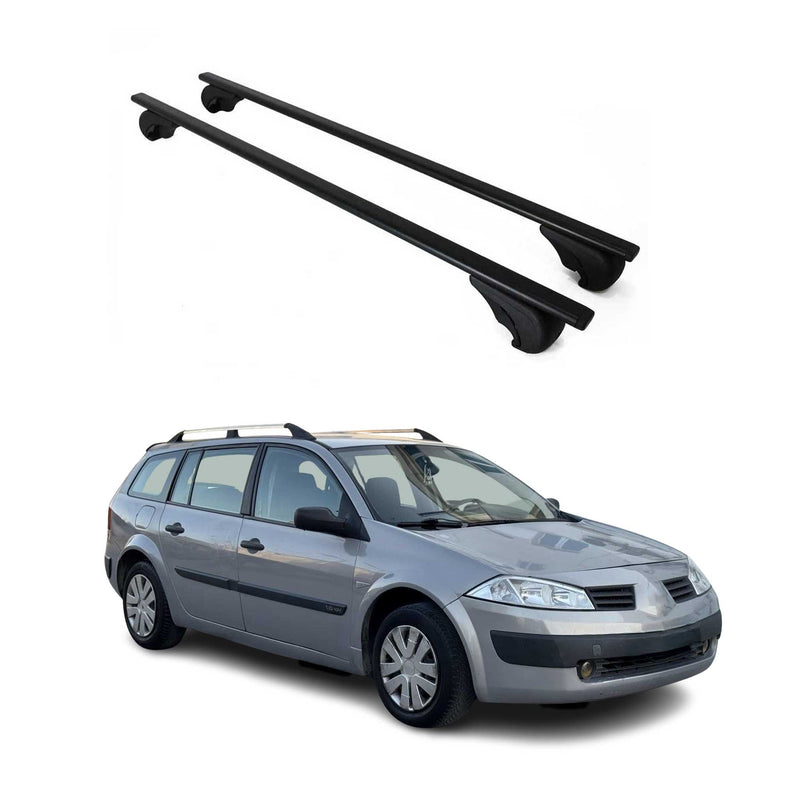 Dachträger Grundtäger für Renault Megane Grandtour 2002-2016 75kg Metall Schwarz