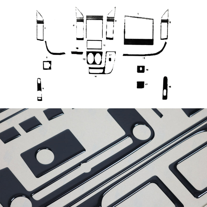 Innenraum Dekor Cockpit für Citroen Jumper 2006-2014 Piano Schwarz Optik 18tlg