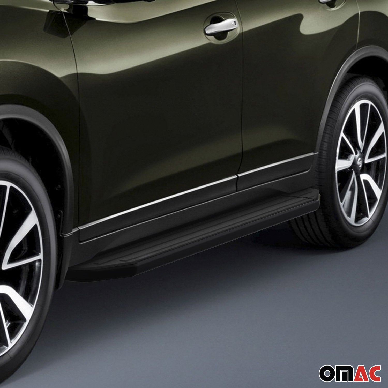 Trittbretter Seitenschweller für Nissan Qashqai J10 2006-14 ABE Schwarz Alu