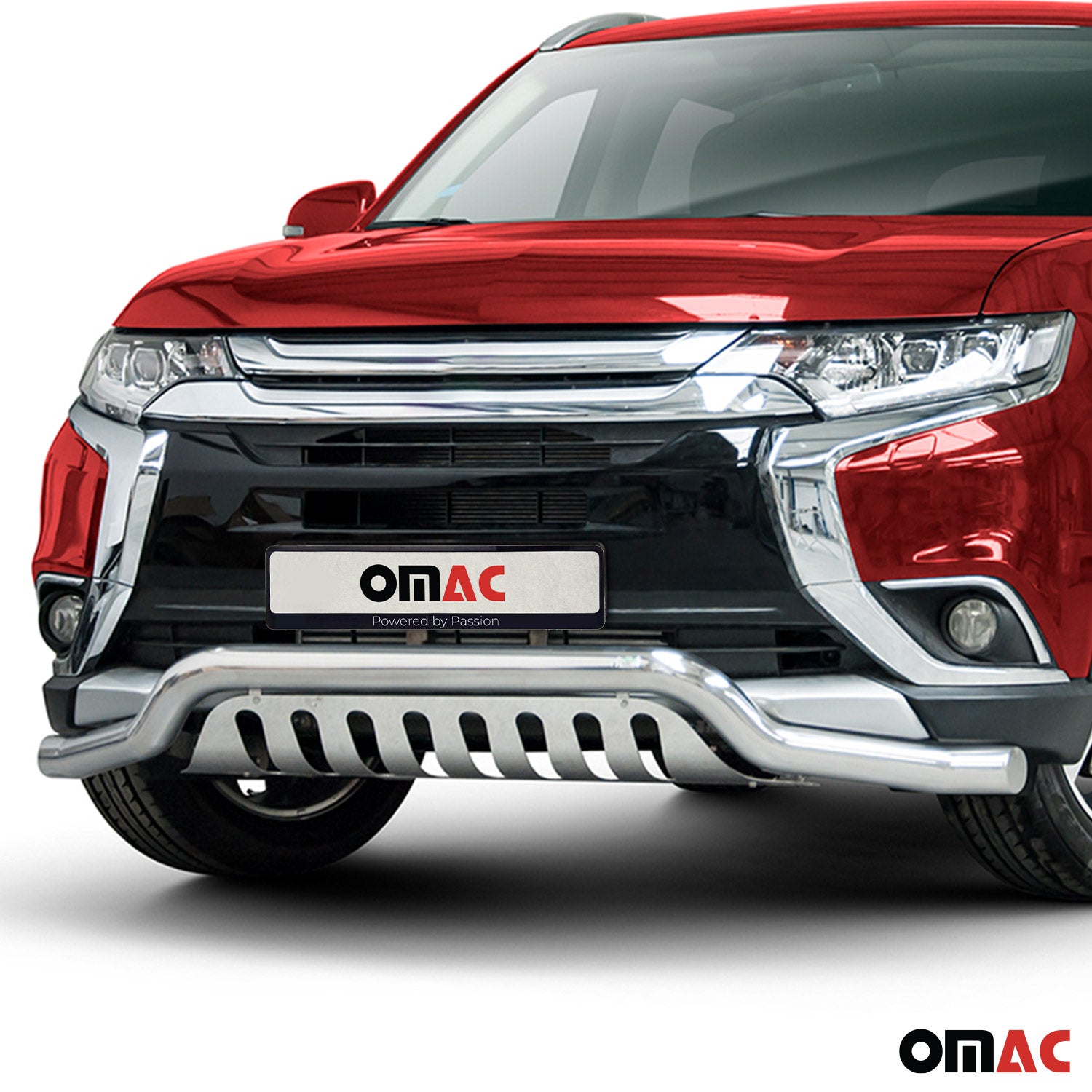 Frontbügelschutz Frontschutzbügel für Mitsubishi Outlander III 2015-18 FL Silber