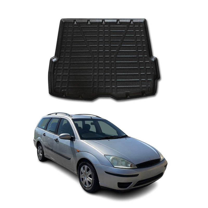 Kofferraumwanne Laderaumwanne für Ford Focus mk1 1998-2004 Turnier Gummi Schwarz