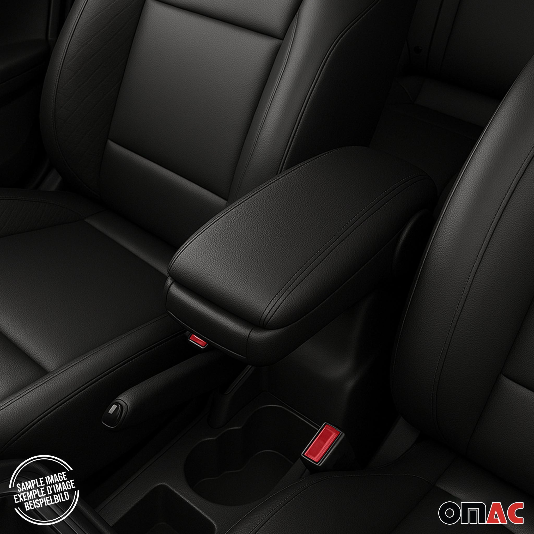 Mittelarmlehne Armlehne Mittelkonsole für Ford Focus 2011-2014 PU-Leder Schwarz