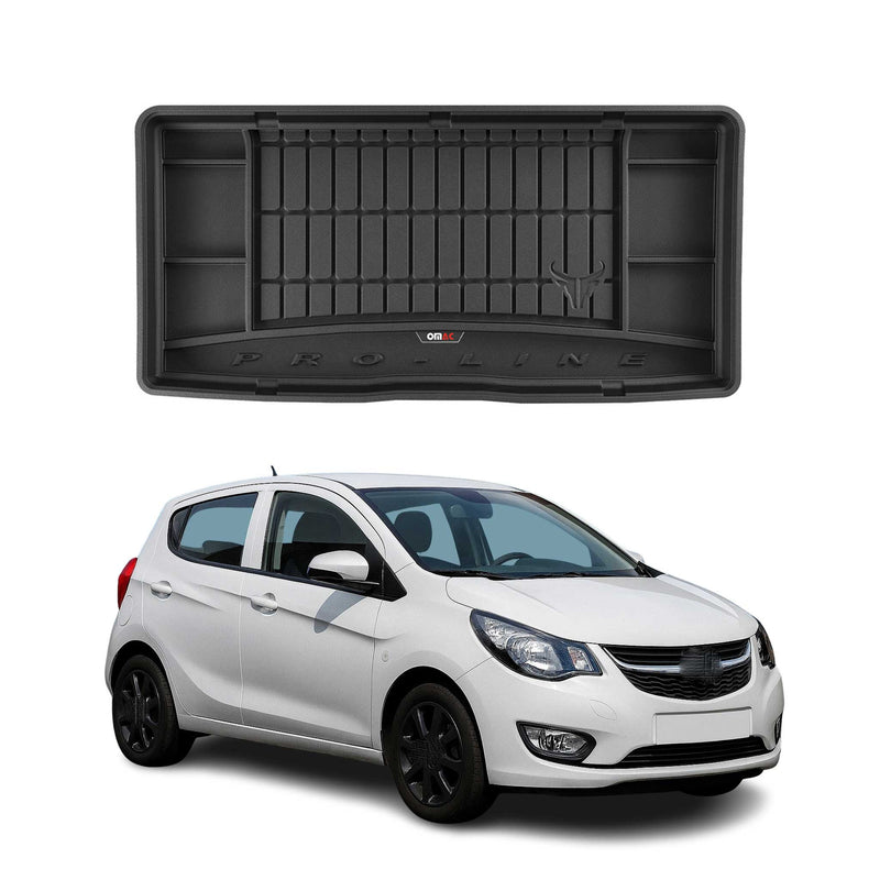 OMAC Gummi Kofferraumwanne für Opel Karl 2015-2019 TPE Laderaumwanne Schwarz