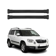 Dachträger Grundtäger für Skoda Yeti 2009-2017 75kg Aluminium Schwarz 2 tlg