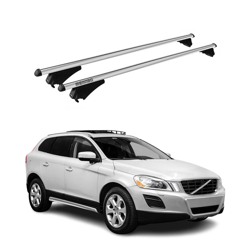 Menabo Dachträger Grundtäger für Volvo XC60 mk1 2008-2013 Pre-FL 75kg Alu Silber