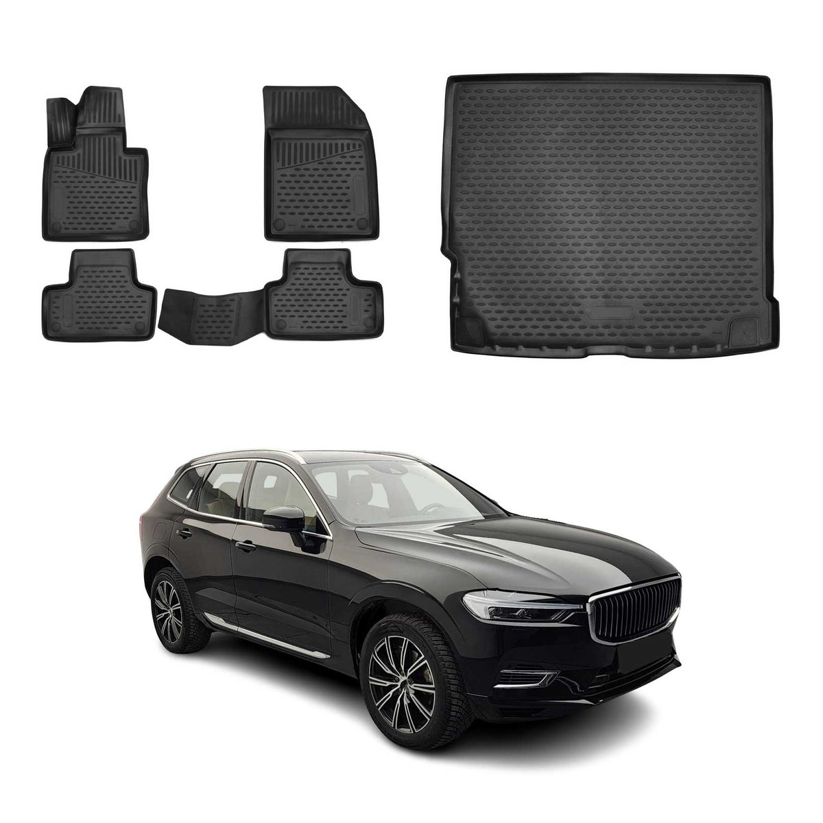 OMAC Fußmatten & Kofferraumwanne Set für Volvo XC60 2017-2024