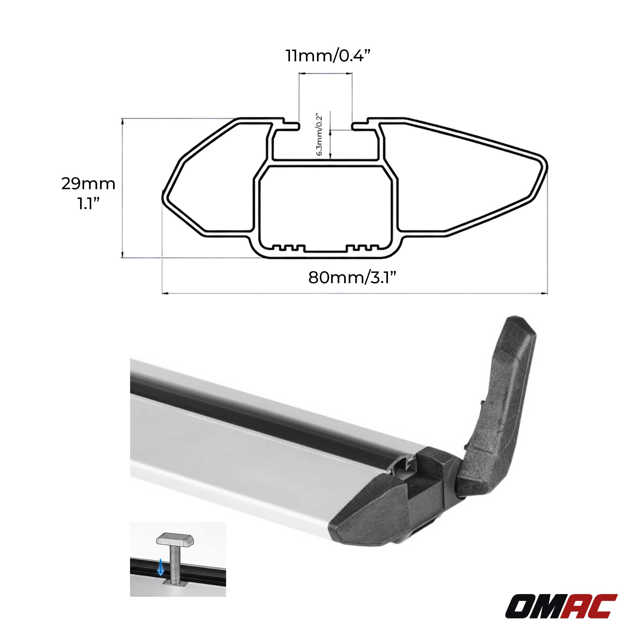 Dachträger Querträger für Peugeot 4008 2012-2017 Aluminium 2 Stück TÜV Silber