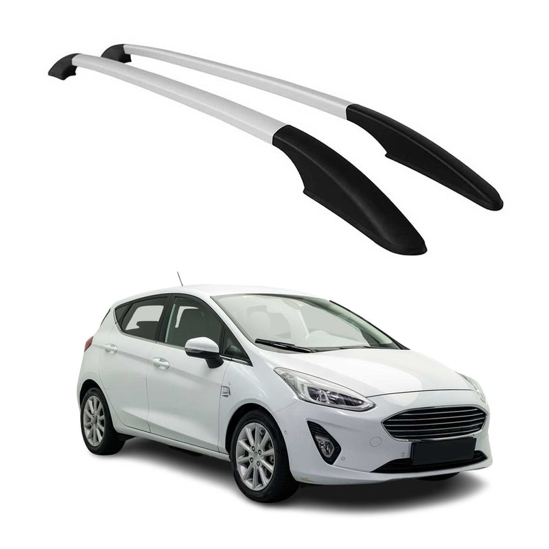 Aluminium Dachreling Relingträger für Ford Fiesta 2017-2021 Silber 2x