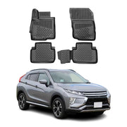 OMAC Gummimatten Fußmatten für Mitsubishi Eclipse Cross 2017-2024 TPE Schwarz 4x