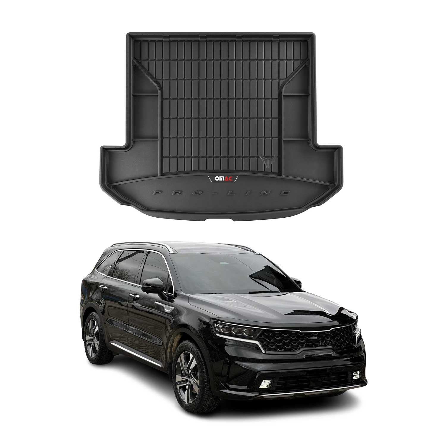 OMAC Gummi Kofferraumwanne für Kia Sorento Hybrid PHEV 2020-24 Klappbare 3.Reihe