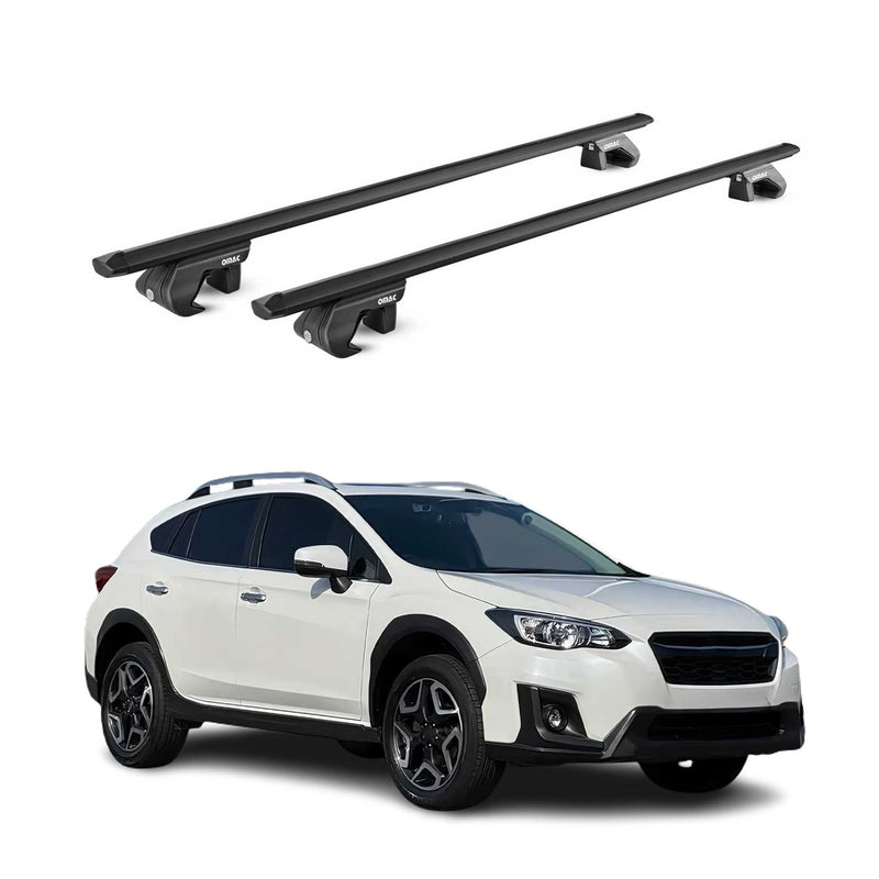 Dachträger Grundtäger für Subaru XV mk2 2017-2025 90kg Alu Schwarz 2 tlg ABE