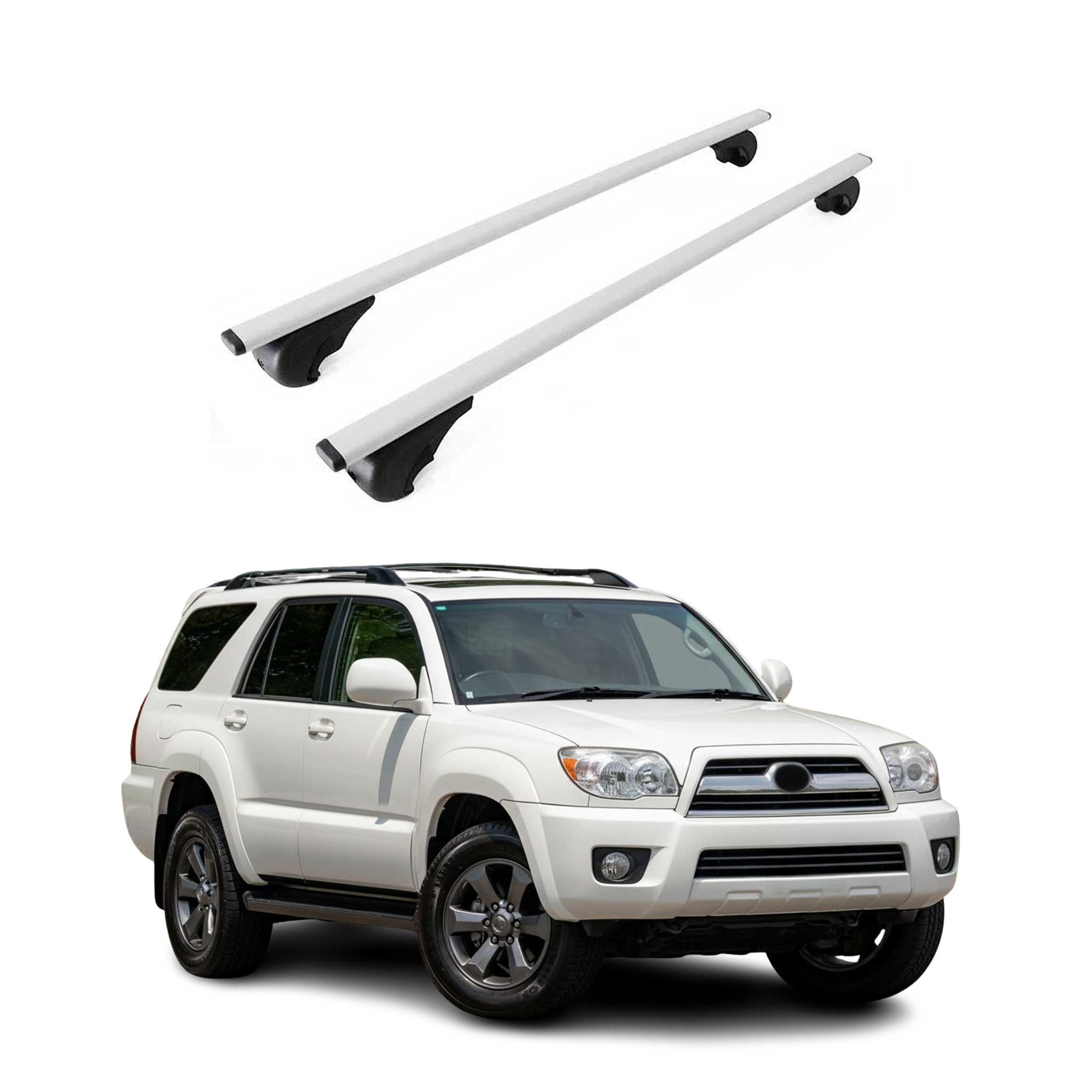 Dachträger Grundträger für Toyota 4Runner V 2009-2024 Metall Silber 2tlg