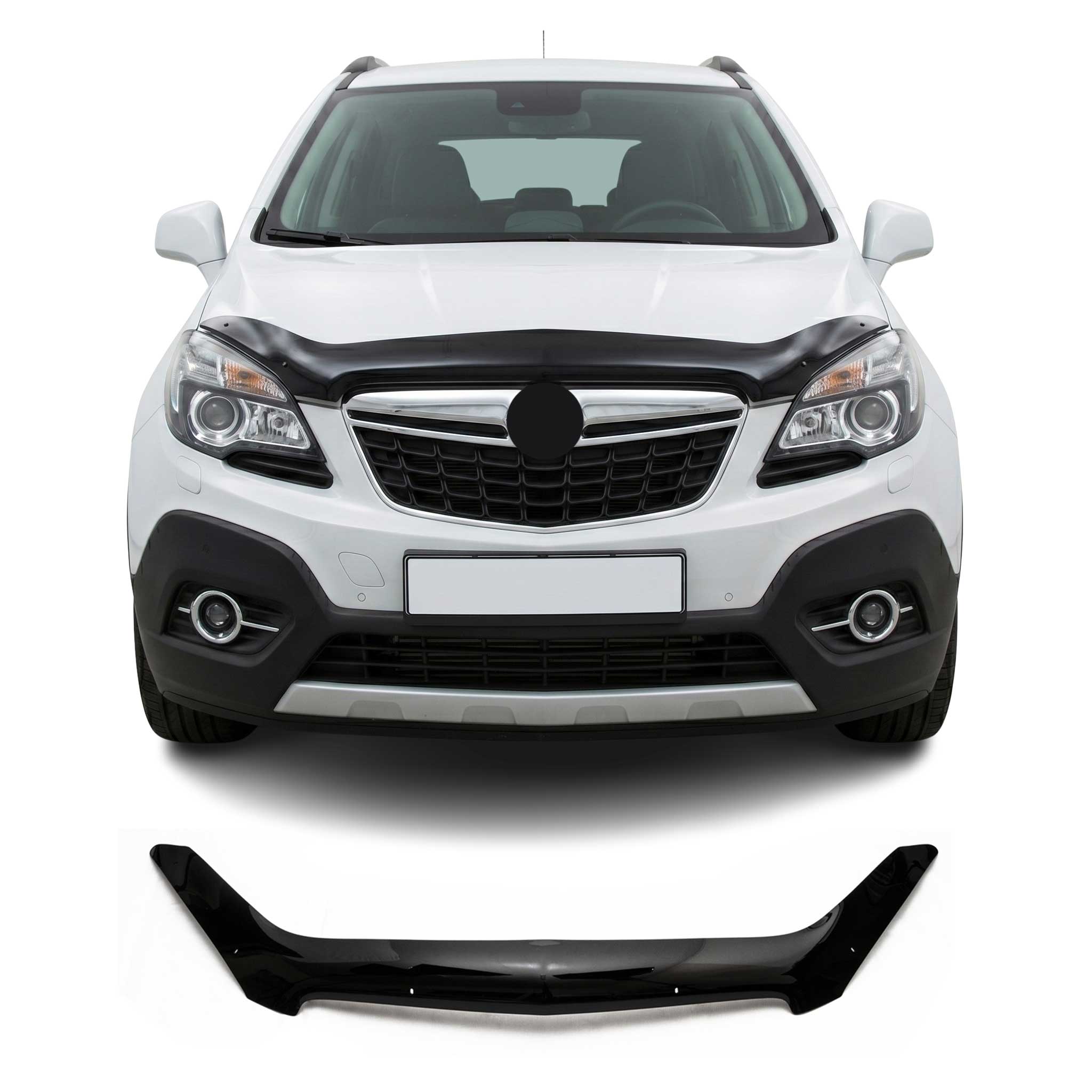 Motorhaube Deflektor Insekten Steinschlagschutz für Opel Mokka 2012-2019 Dunkel