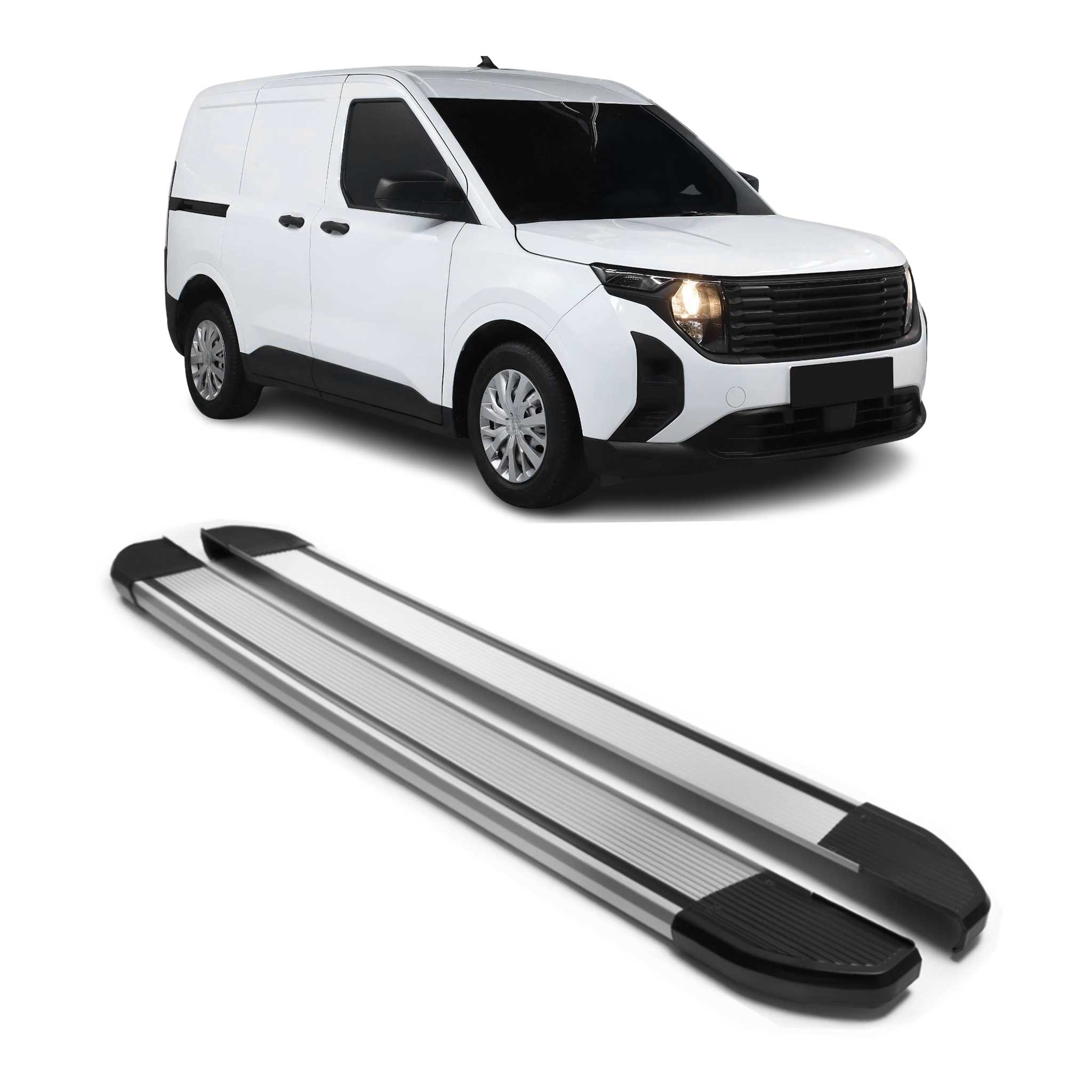 Trittbretter Seitenschweller für Ford Tourneo Courier V769 2023-2026 L1 Silber