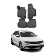 OMAC Gummimatten Fußmatten für VW Jetta 2010-2018 TPE Automatten Schwarz 4x