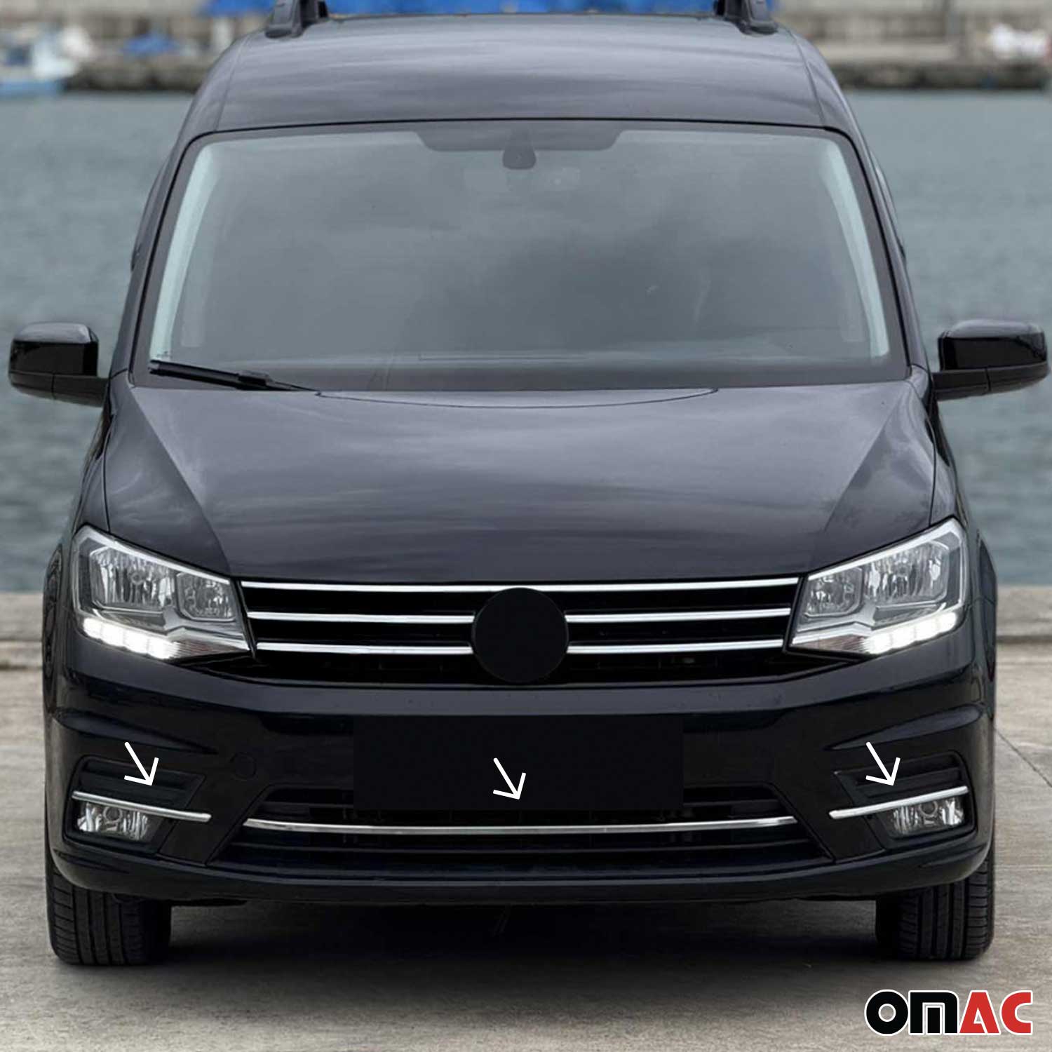 Kühlergrill Leisten Grillleisten für VW Caddy 2015-2020 Edelstahl Chrom 3tlg
