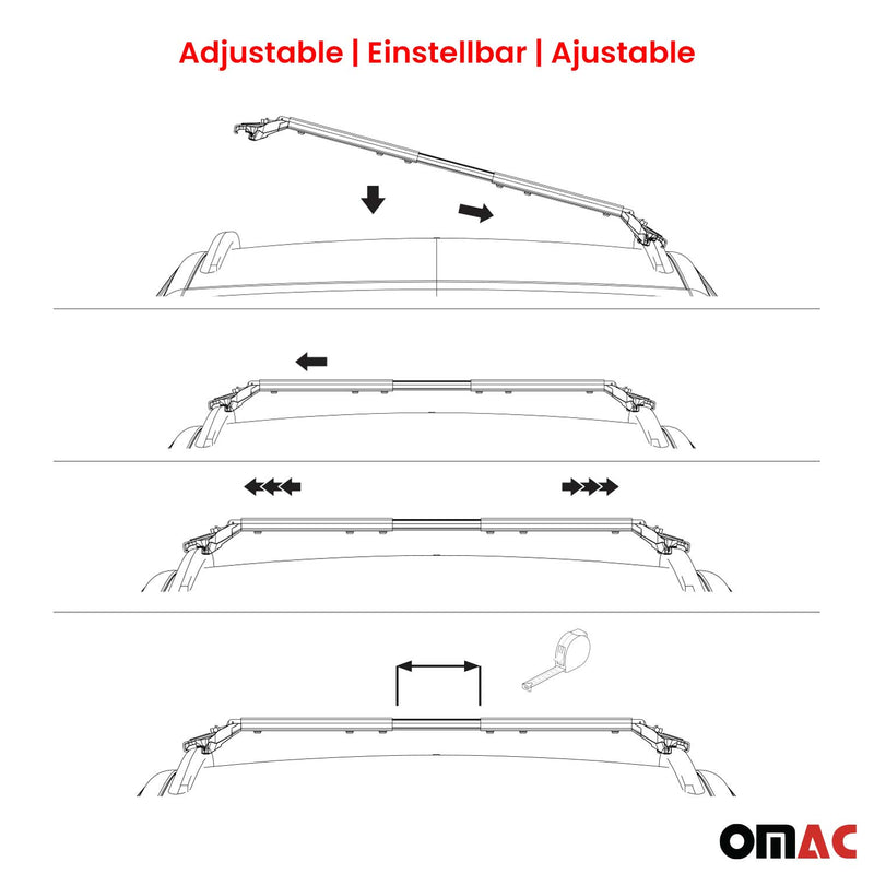 Dachträger für BMW 2er Active Tourer F45 2014-2021 Aluminium Silber 2 tlg