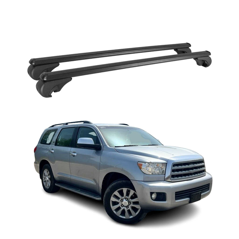 Dachträger für Toyota Sequoia 2007-2018 Gepäckträger Grundträger Alu Schwarz 2x