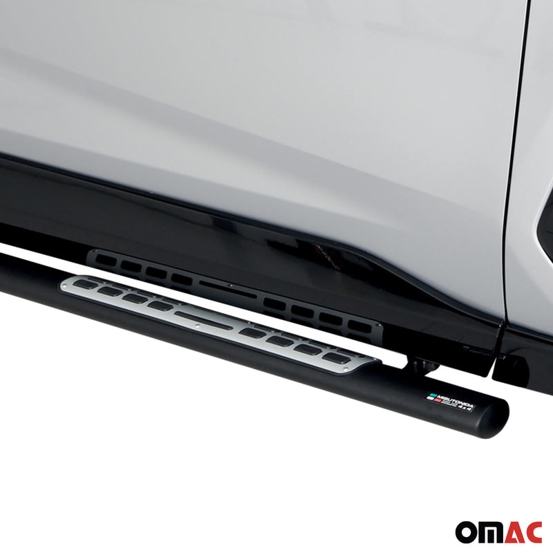 Stahl Seitenschweller Schwellerrohre für Toyota RAV4 Hybrid 2019-2025 Schwarz