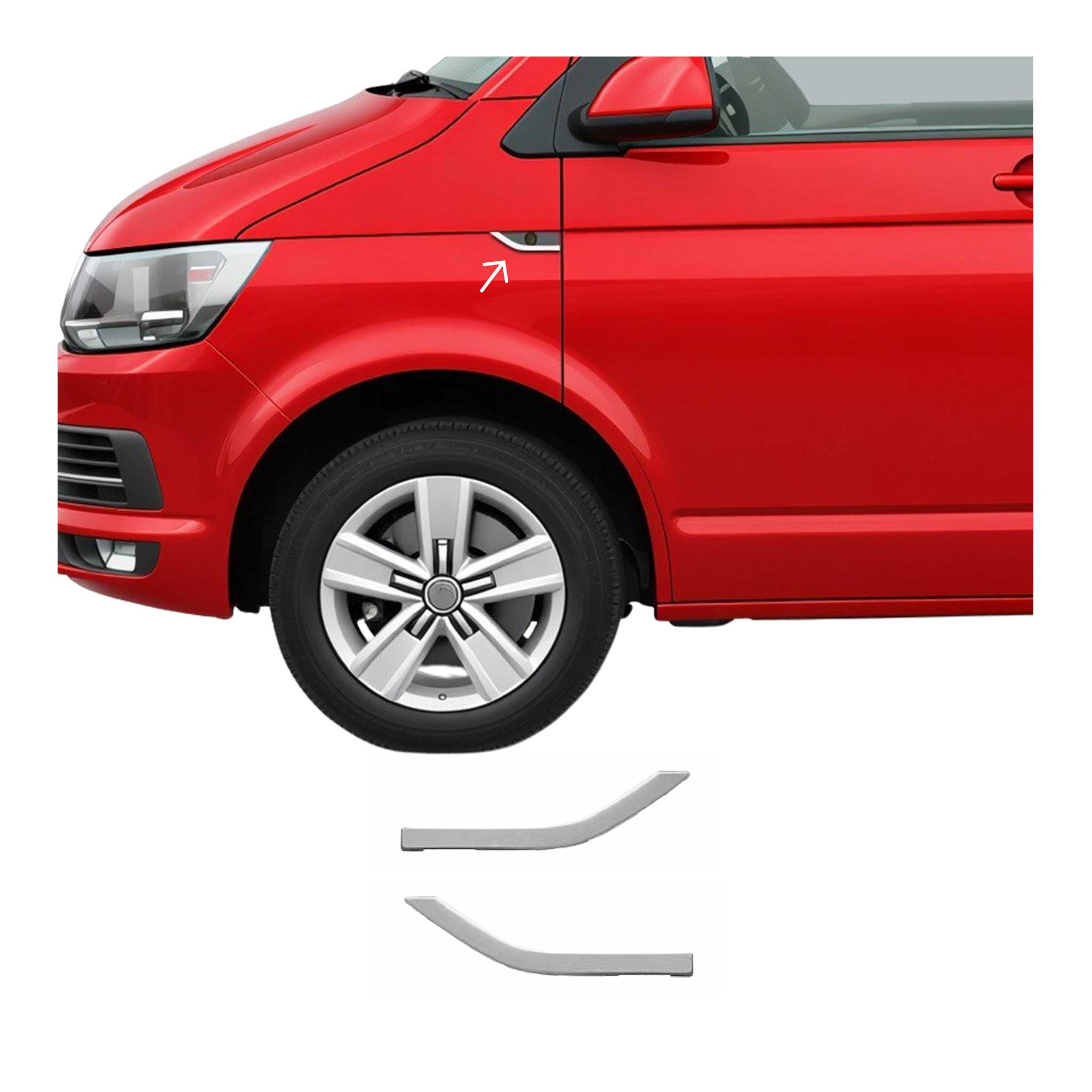 Blinkerrahmen Seitenblinker Signalblende für VW T6 Transporter 2015-2019 Chrom