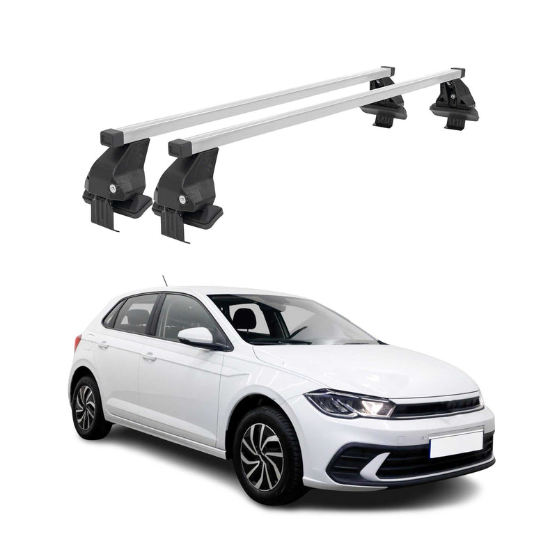 Menabo Dachträger Grundtäger für VW Polo 2021-2025 50kg Stahl Silber 2 tlg