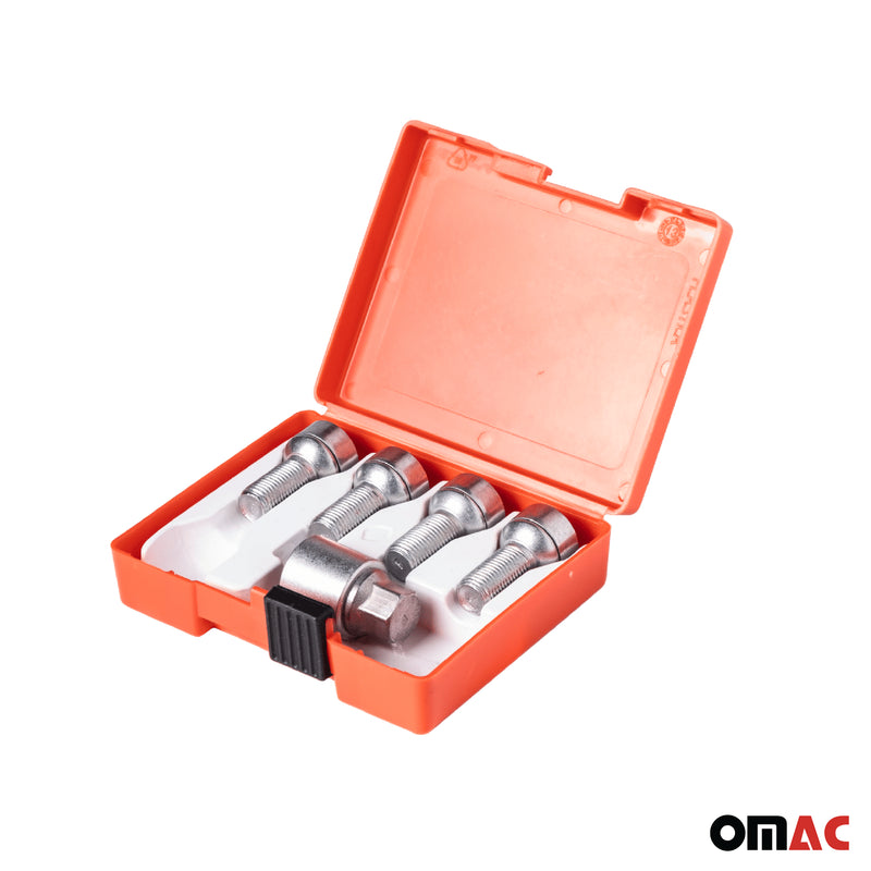 Radschloss Radschrauben Satz für Ford Galaxy bis 2006 Silber 4tlg M14X1.5